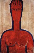 Large red Bust Amedeo Modigliani